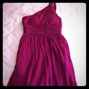 Donna Morgan Rhea Bridemaid Dress Fuchsia